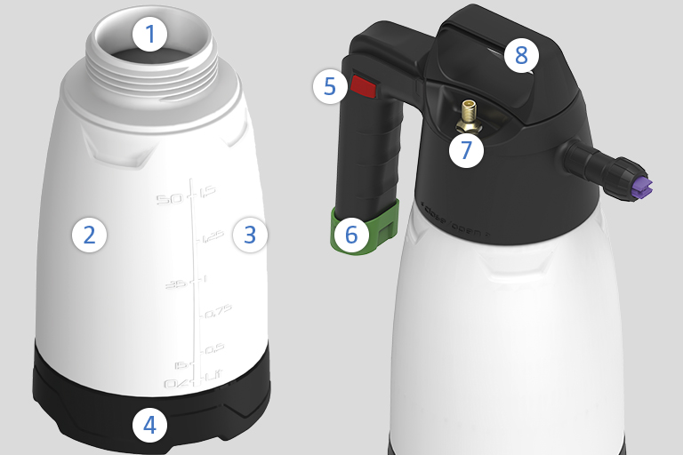Goizper Group iK Sprayers - Foam Pro 2+ (Plus) Sprayer - Pump Spray Foamer  with Schrader Valve - Professional Car Wash & Detailing, Dry/Wet Foam